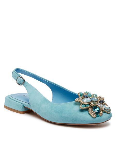Sandały zamszowe Alma En Pena niebieskie