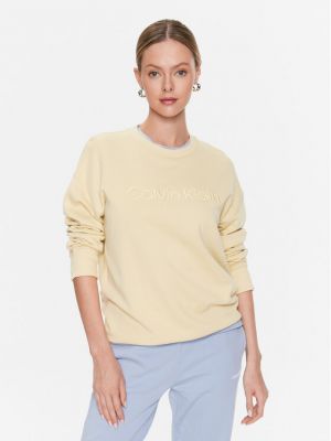 Bluză cu broderie Calvin Klein galben
