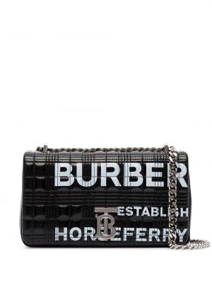 Bolsa de hombro con estampado Burberry negro