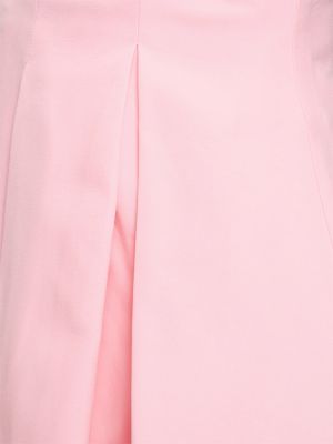Bavlnené mini šaty Staud ružová
