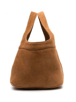 Semsket skinn shoppingbag Simonetta Ravizza brun