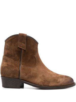 Ankle boots zamszowe Via Roma 15 brązowe