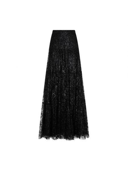 Długa spódnica z cekinami Ralph Lauren czarna