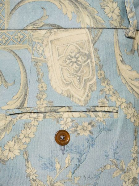 Jacquard pamučne hlače Vivienne Westwood plava