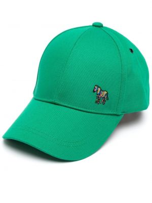 Kepurė su snapeliu su zebro raštu Ps Paul Smith žalia