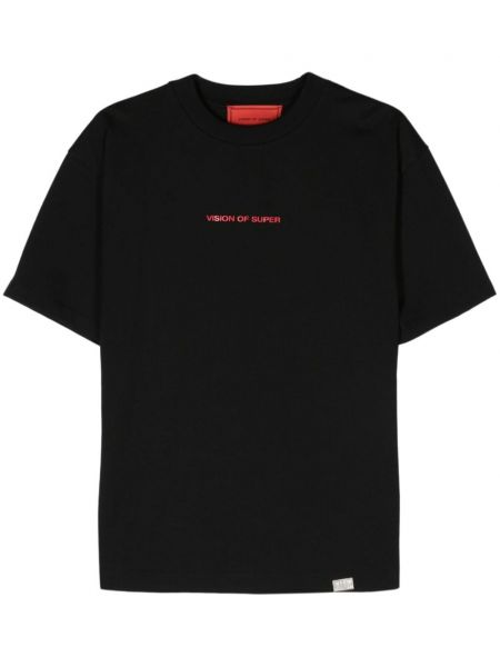 T-shirt en coton avec applique Vision Of Super noir