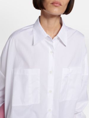 Oversized βαμβακερό πουκάμισο Dries Van Noten λευκό