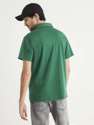 Поло тениска Celio зелено