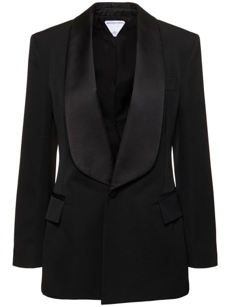 Blazer i ull Bottega Veneta svart