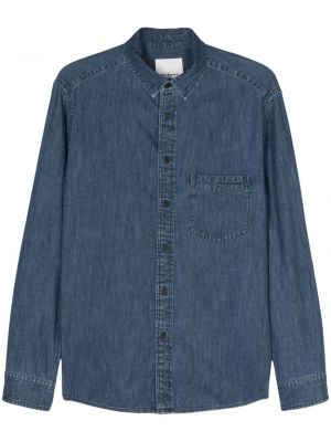 Rifľová košeľa s výšivkou Marant modrá