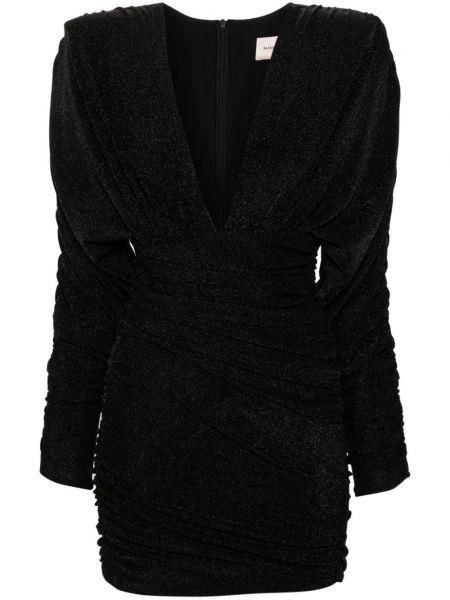 Drapované koktejlkové šaty Alexandre Vauthier čierna