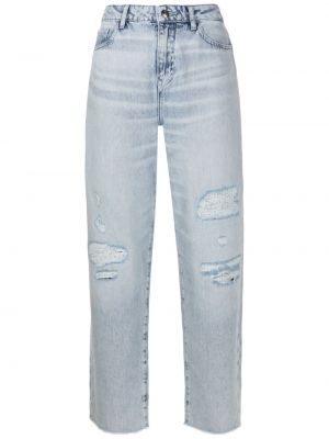 Distressed straight jeans Armani Exchange