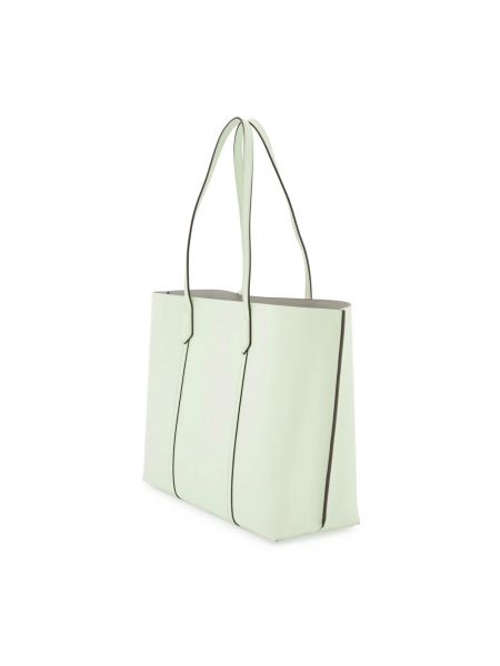 Leder shopper handtasche mit taschen Tory Burch grün