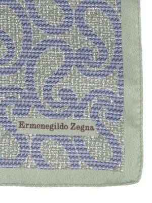 Шелковый платок Ermenegildo Zegna зеленый