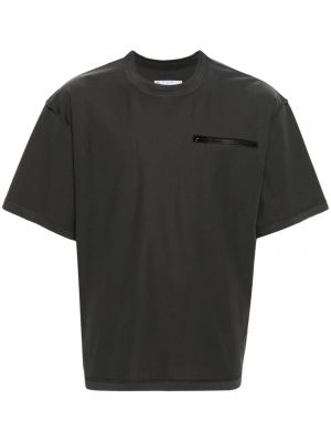 T-shirt en coton avec poches Sacai gris