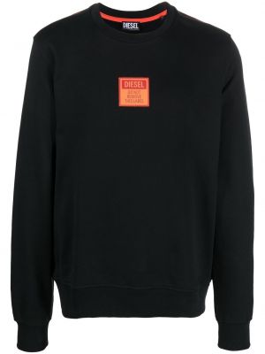 Długi sweter bawełniane z długim rękawem Diesel - сzarny
