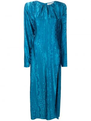 Vestido de cóctel de tejido jacquard The Attico azul