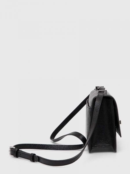 Шкіряна сумка через плече Lauren Ralph Lauren чорна