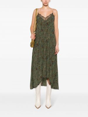 Sukienka midi z nadrukiem Zadig&voltaire zielona