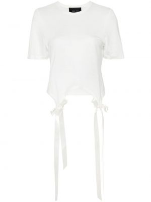 Bavlněné tričko s mašlí Simone Rocha bílé