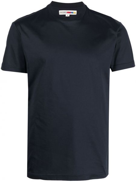 T-shirt en coton avec manches courtes Modes Garments bleu
