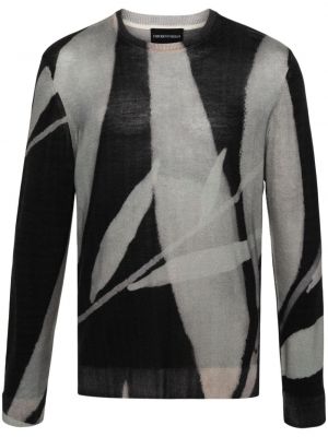 Пуловер с принт с абстрактен десен Emporio Armani