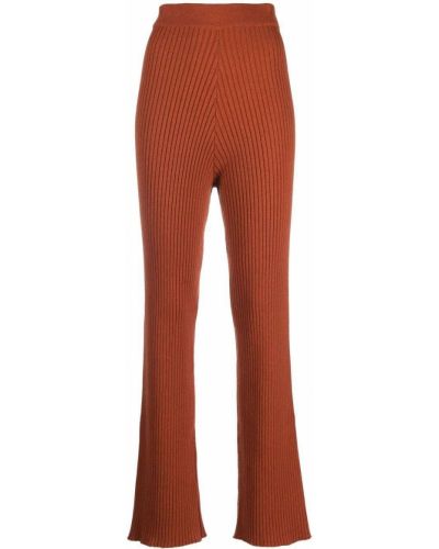 Pantalon en tricot large Paula orange