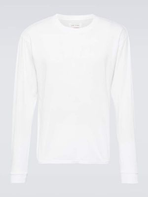 Camicia di cotone in jersey Les Tien Bianco
