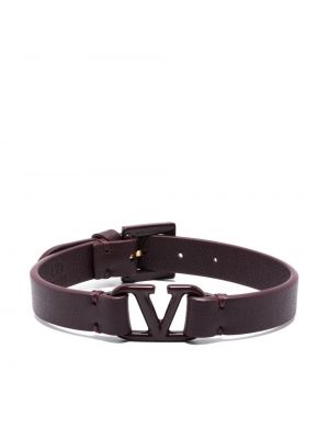 Leder armband Valentino Garavani lila