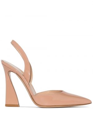 Slingback lakkskinn lær stropper pumper Gianvito Rossi