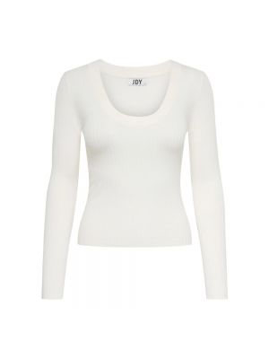 Sweter z długim rękawem Jacqueline De Yong biały