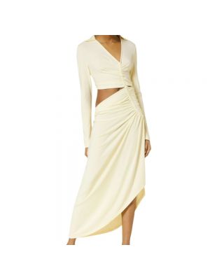 Sukienka długa z dekoltem w serek Off-white biała