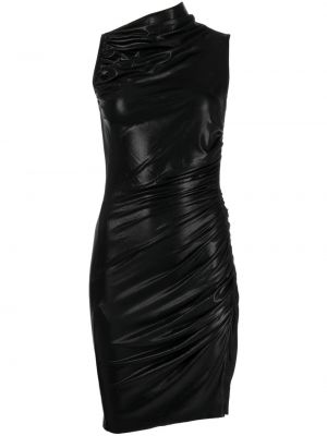 Κοκτέιλ φόρεμα ντραπέ Rick Owens Lilies μαύρο