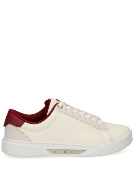 Deri sneaker Tommy Hilfiger beyaz