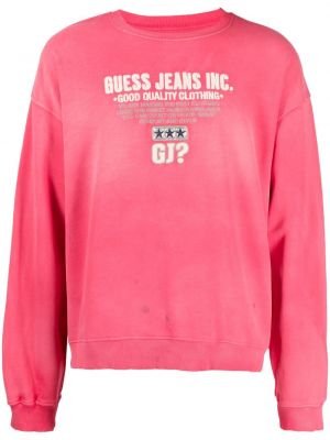 Памучен суитчър с принт Guess Usa