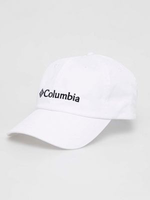 Шапка с козирки с апликация Columbia бяло