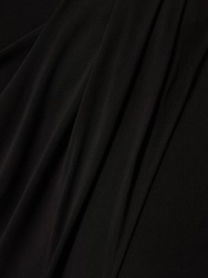 Fusta midi din viscoză asimetrică drapată Helmut Lang negru