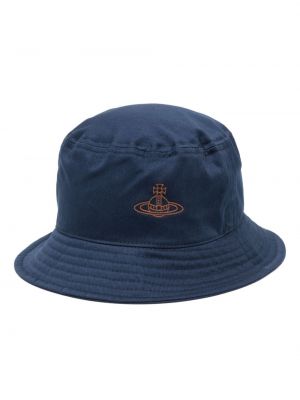 Bavlněný klobouk Vivienne Westwood modrý