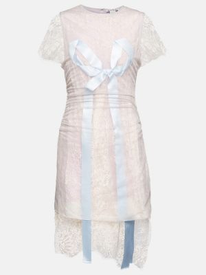 Φόρεμα με φιόγκο με δαντέλα Acne Studios γκρι