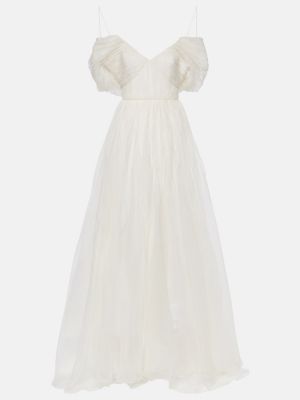 Копринена макси рокля Danielle Frankel бяло