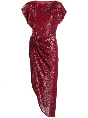 Асиметрична коктейлна рокля с пайети In The Mood For Love червено