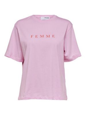 Футболка вільного крою Selected Femme фіолетова