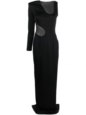 Asymetrické večerné šaty Jean-louis Sabaji čierna