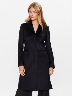 Vilnonis žieminis paltas Calvin Klein juoda