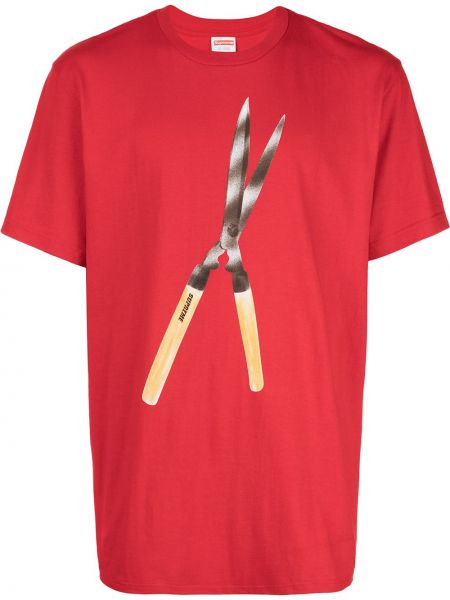T-shirt con stampa Supreme rosso