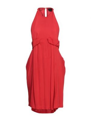 Mini-abito in viscosa Halston rosso
