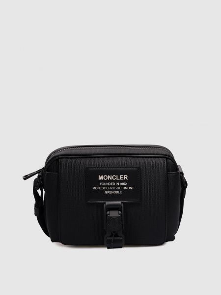 Черная сумка через плечо с принтом Moncler