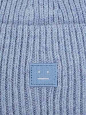 Berretto di lana di lana Acne Studios blu