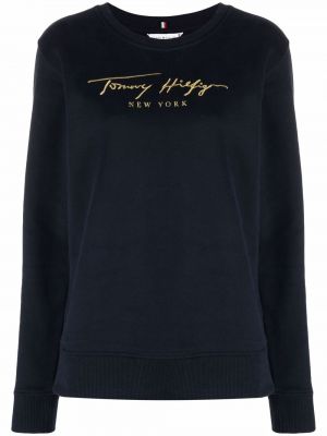 Brodert sweatshirt Tommy Hilfiger blå