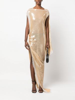 Sukienka długa szyfonowa asymetryczna Rick Owens